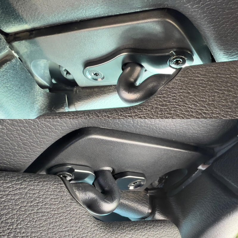 Supuse Upgrade Aluminum Alloy Sun Visor Repair Kit, Heavy Duty Visor Mounting Clips for Jeep Wrangler JK JKU 2018 / JL JLU 2018-2024 / Gladiator JT 2020-2024 (Round 2) - Image 2